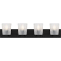 Matte Black Bathroom Vanity Light From The Gray Collection