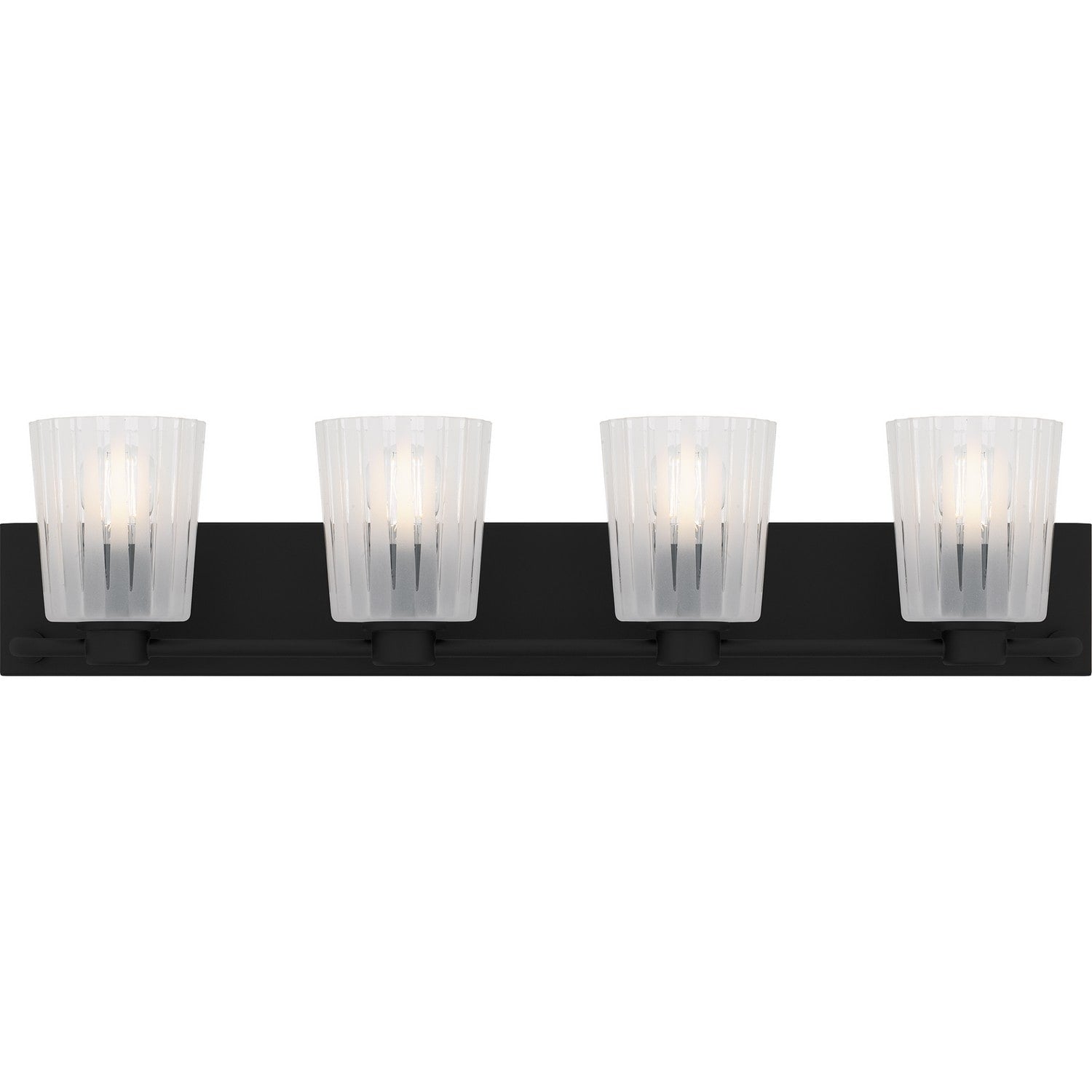 Matte Black Bathroom Vanity Light From The Gray Collection