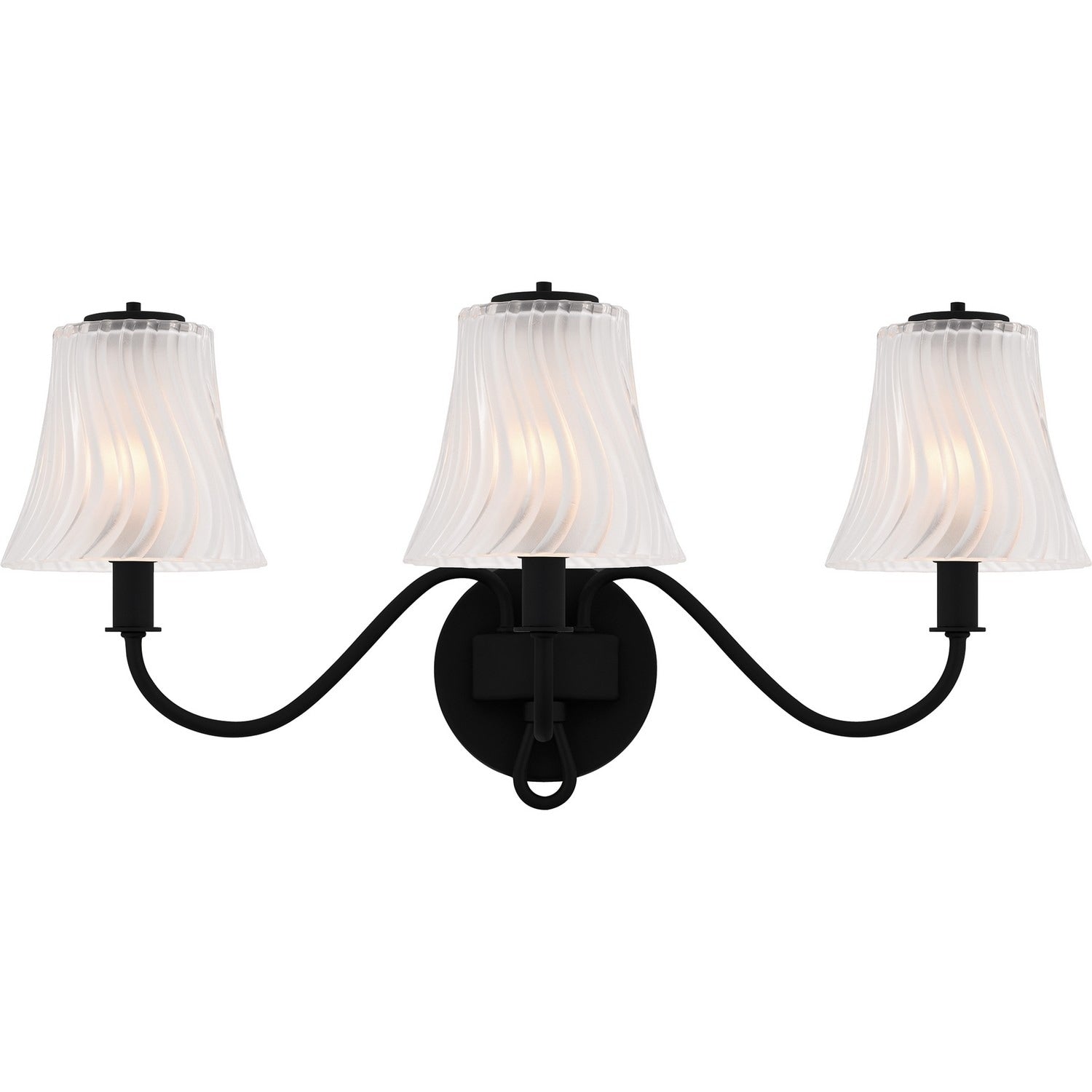 Matte Black Bathroom Vanity Light From The Mckinney Collection