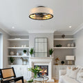 Matte Black Ceiling Fans With Reversible Motor Without Bulbs