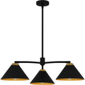 Matte Black Chandelier From The Alscott Collection
