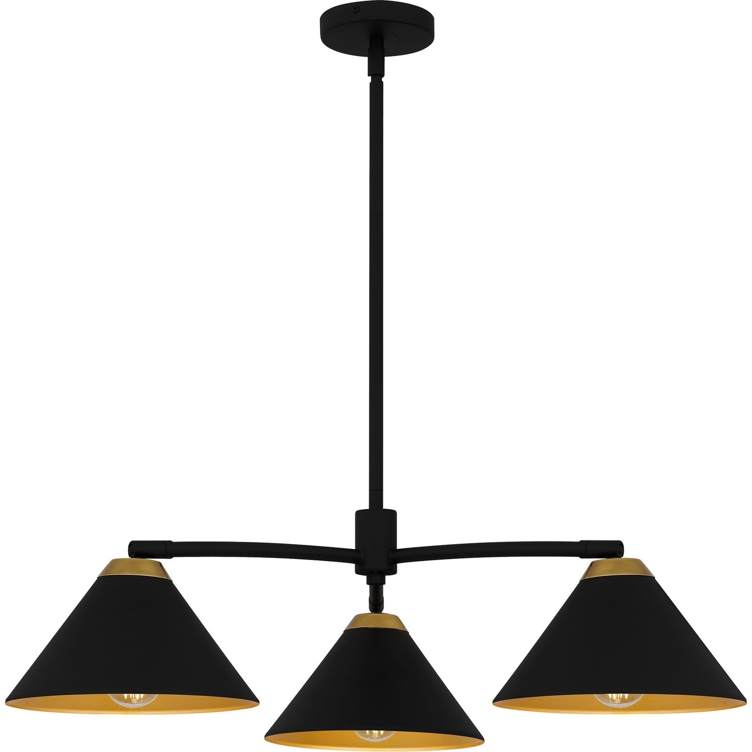 Matte Black Chandelier From The Alscott Collection