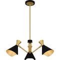 Matte Black Chandelier From The Arden Collection