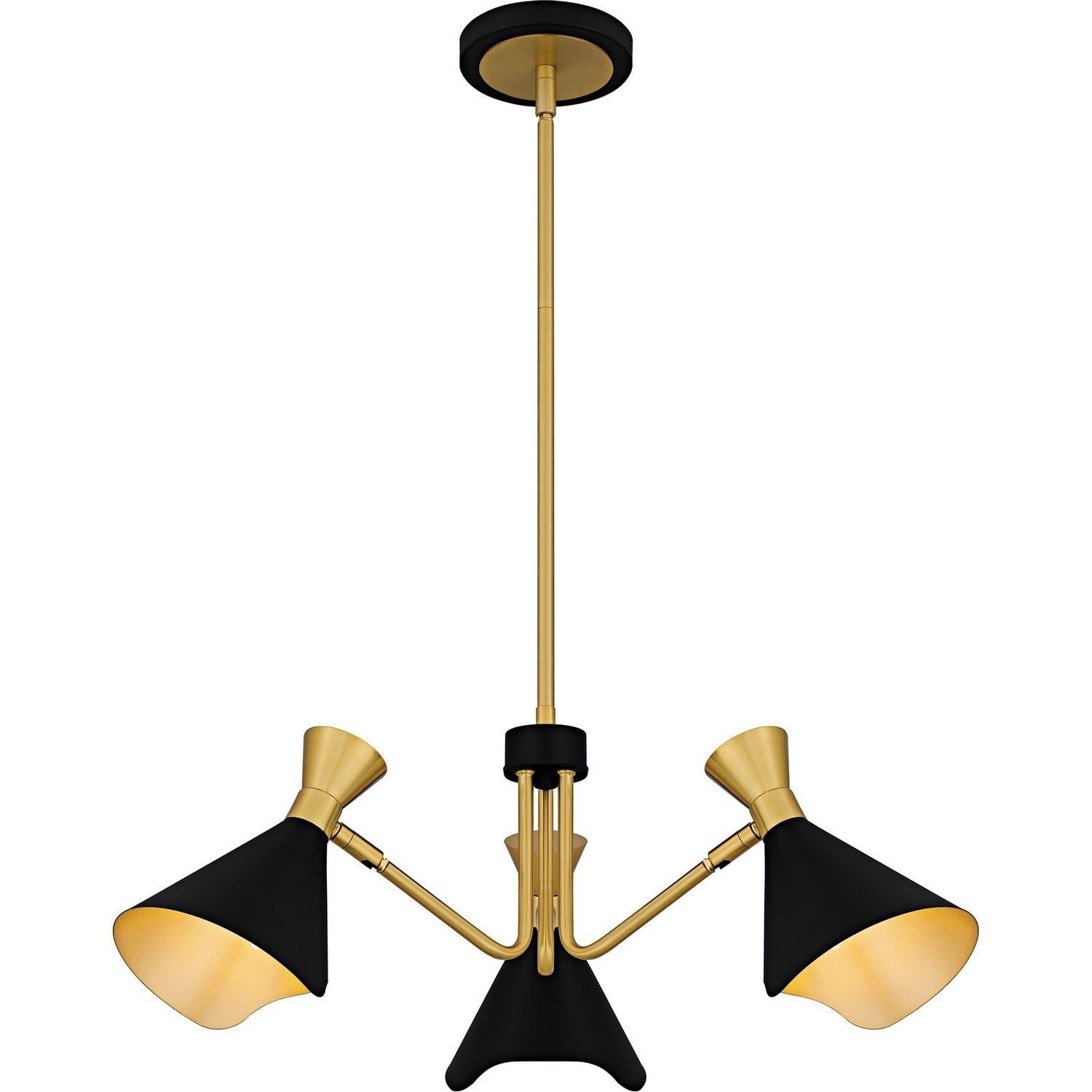 Matte Black Chandelier From The Arden Collection