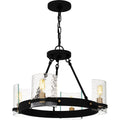 Matte Black Chandelier From The Gloucester Collection