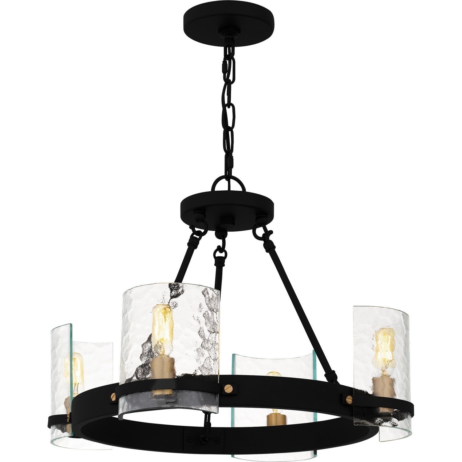 Matte Black Chandelier From The Gloucester Collection
