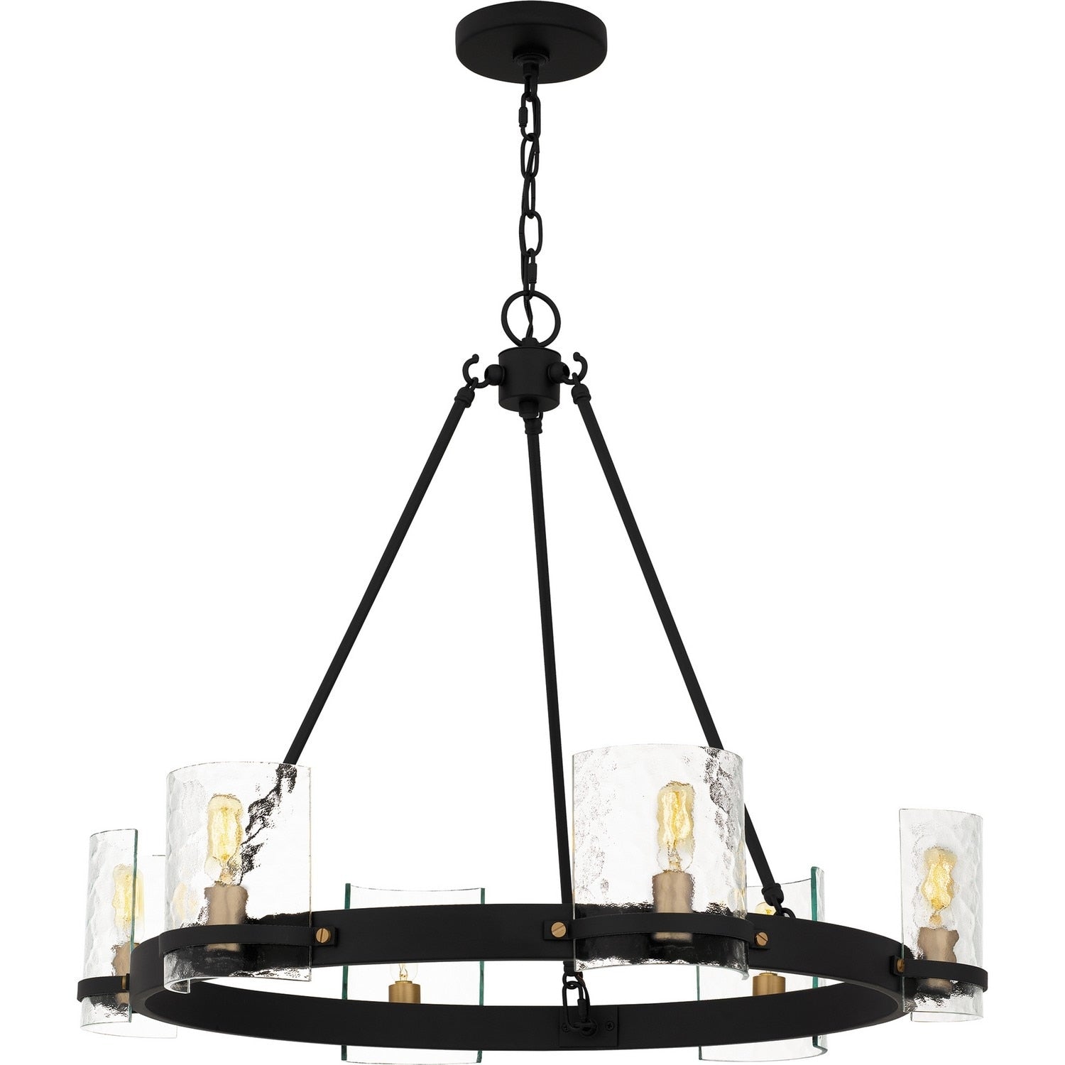 Matte Black Chandelier From The Gloucester Collection