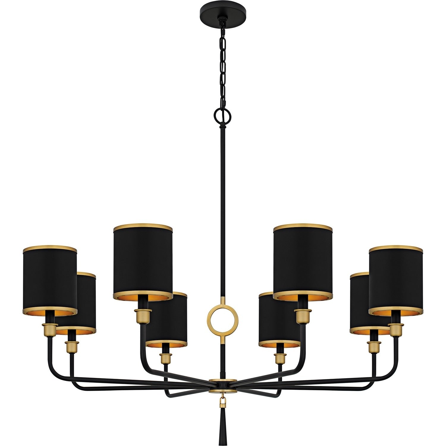 Matte Black Chandelier From The Lockery Collection