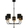 Matte Black Chandelier From The Lockery Collection