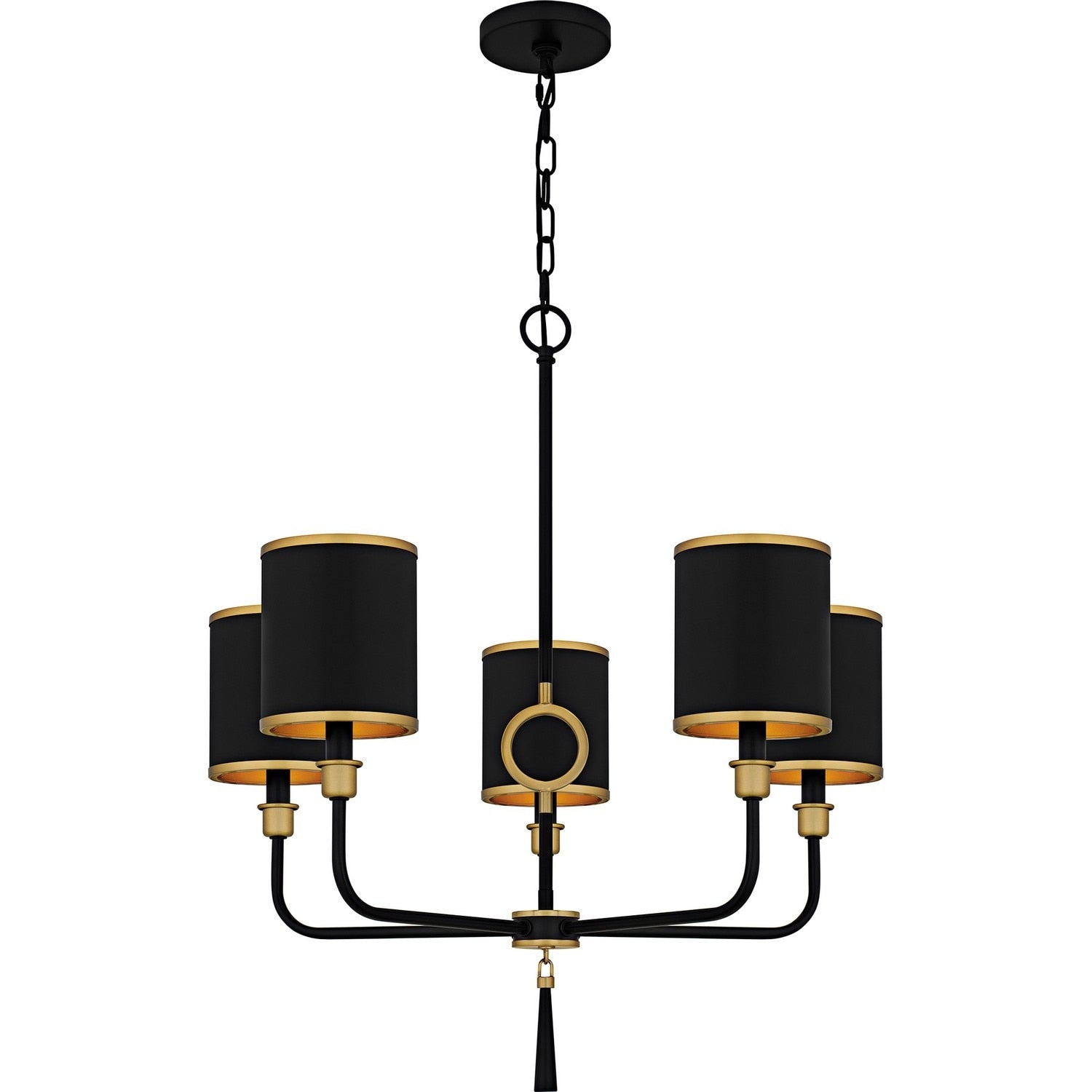 Matte Black Chandelier From The Lockery Collection
