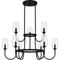 Matte Black Chandelier From The Viscount Collection