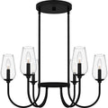 Matte Black Chandelier From The Viscount Collection