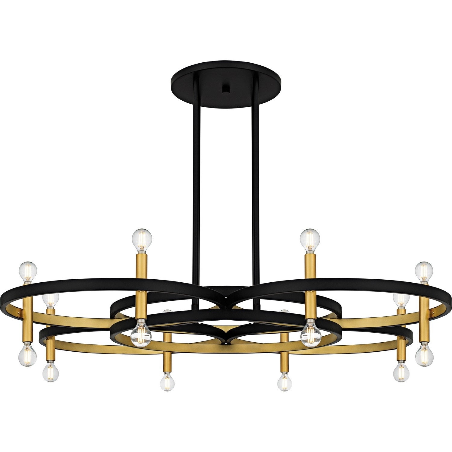 Matte Black Chandelier From The Winsland Collection