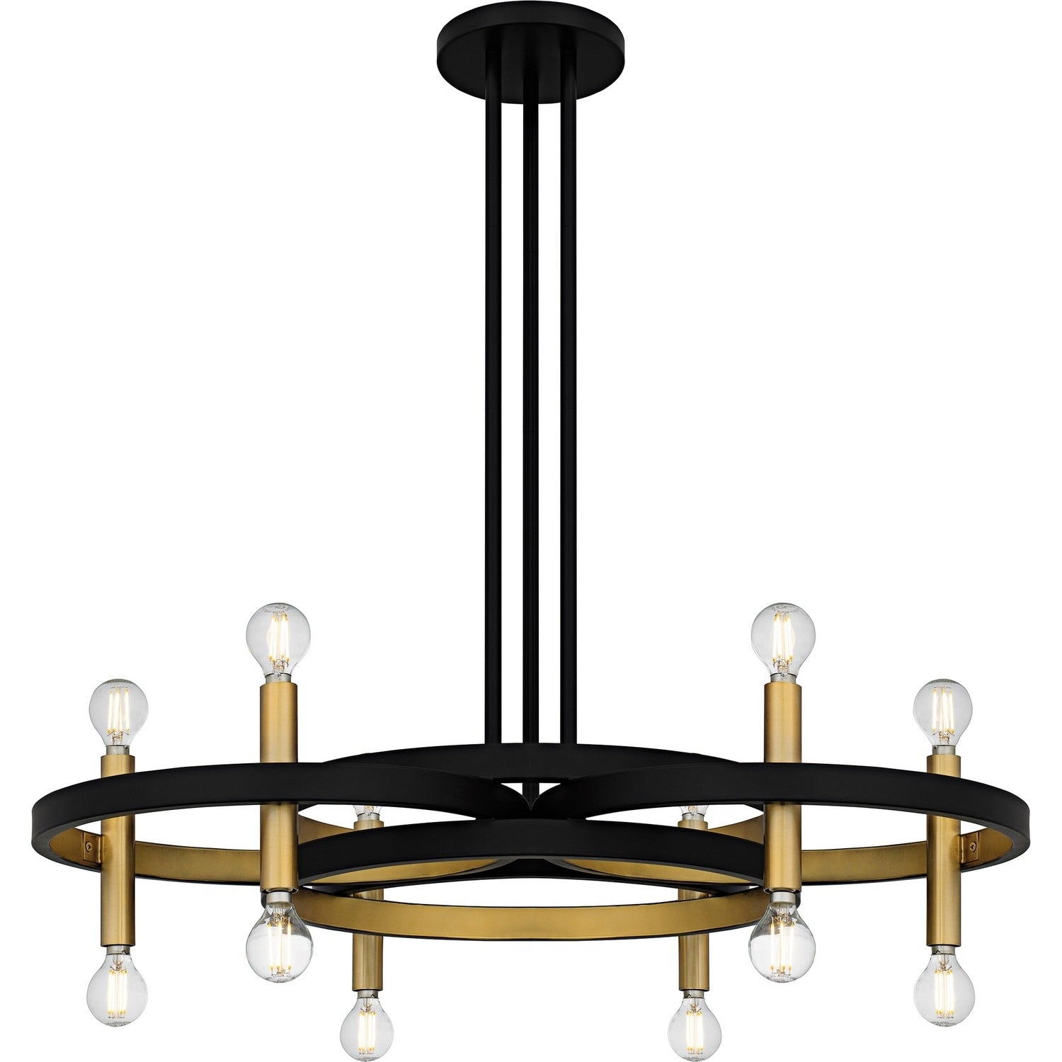Matte Black Chandelier From The Winsland Collection