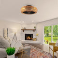 Matte Black Farmhouse Ceiling Fan With Remote Control Without Bulbs