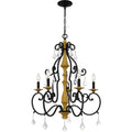 Matte Black Five Light Chandelier From The Althea Collection