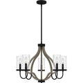Matte Black Five Light Chandelier From The Cornelia Collection