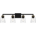 Matte Black Four Light Bath From The Almany Collection