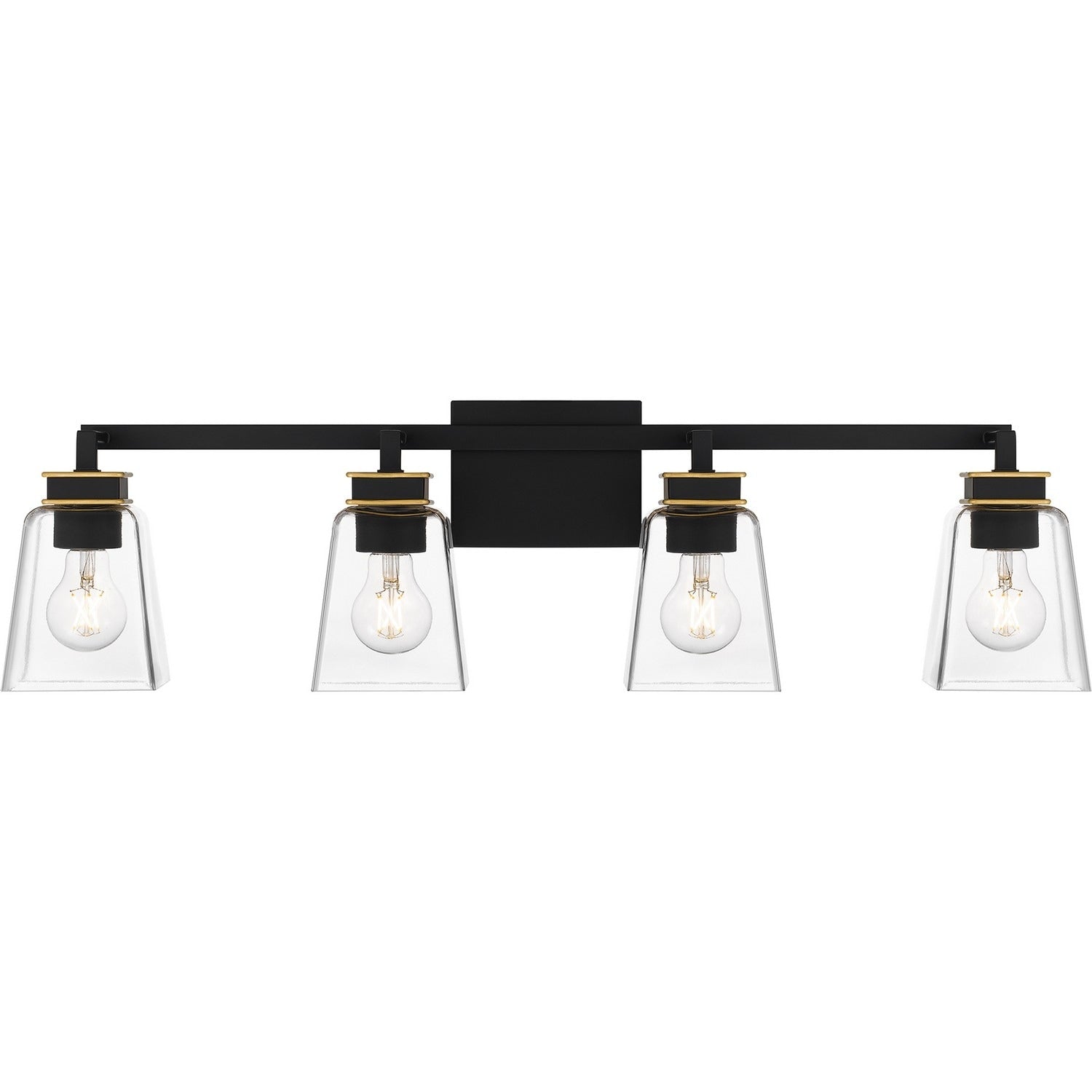 Matte Black Four Light Bath From The Almany Collection