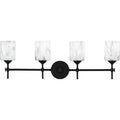 Matte Black Four Light Bath From The Aria Collection