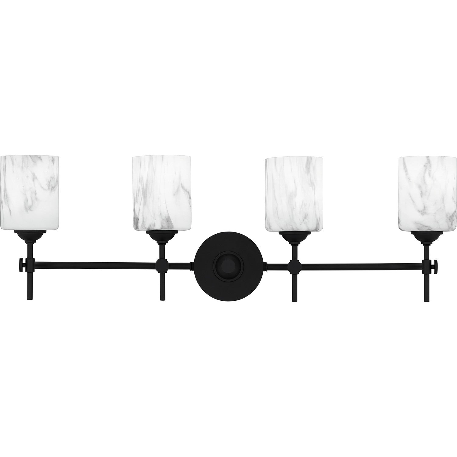 Matte Black Four Light Bath From The Aria Collection