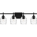 Matte Black Four Light Bath From The Lucy Collection
