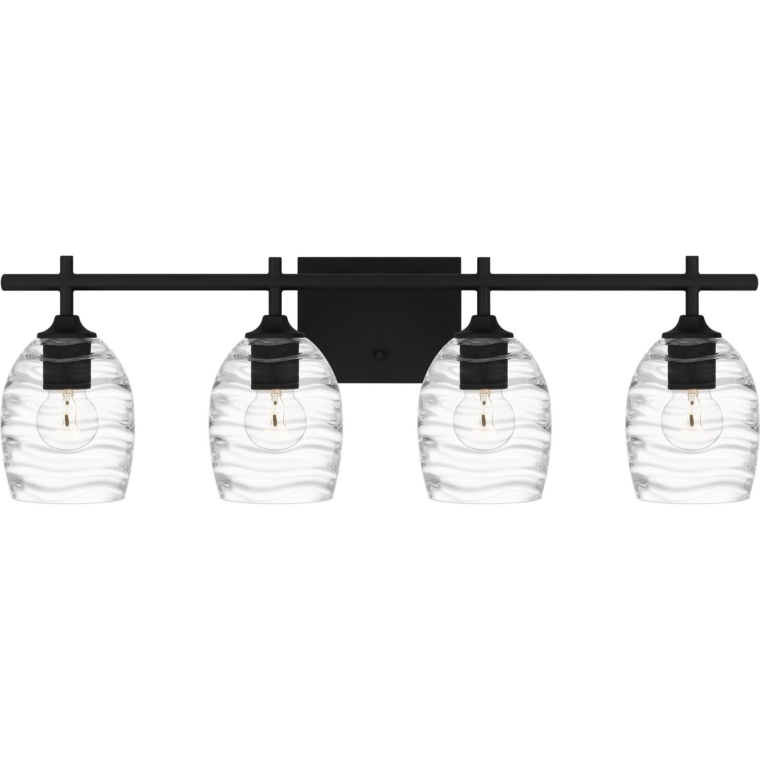 Matte Black Four Light Bath From The Lucy Collection