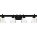 Matte Black Four Light Bath From The Lydia Collection