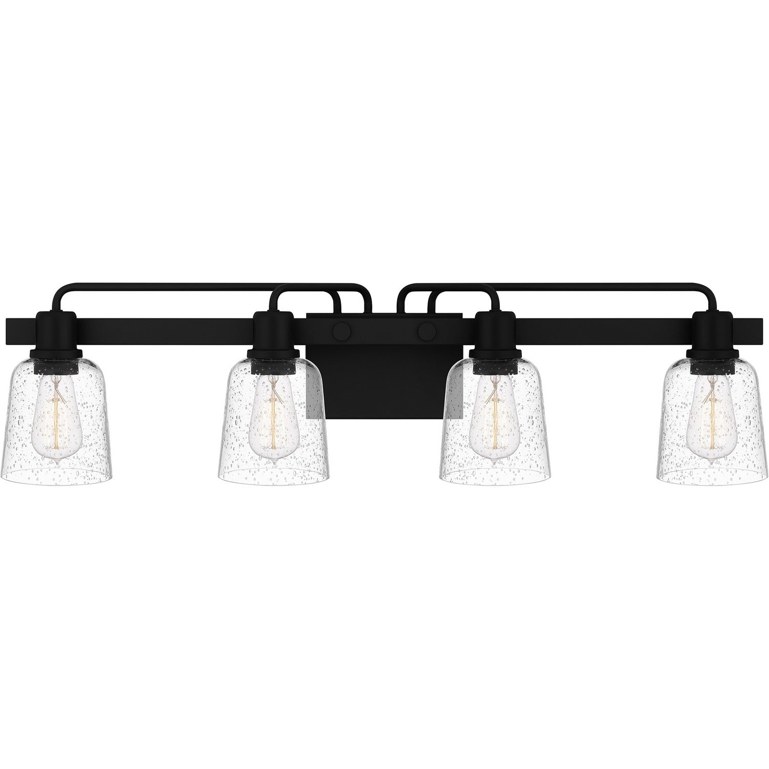 Matte Black Four Light Bath From The Lydia Collection