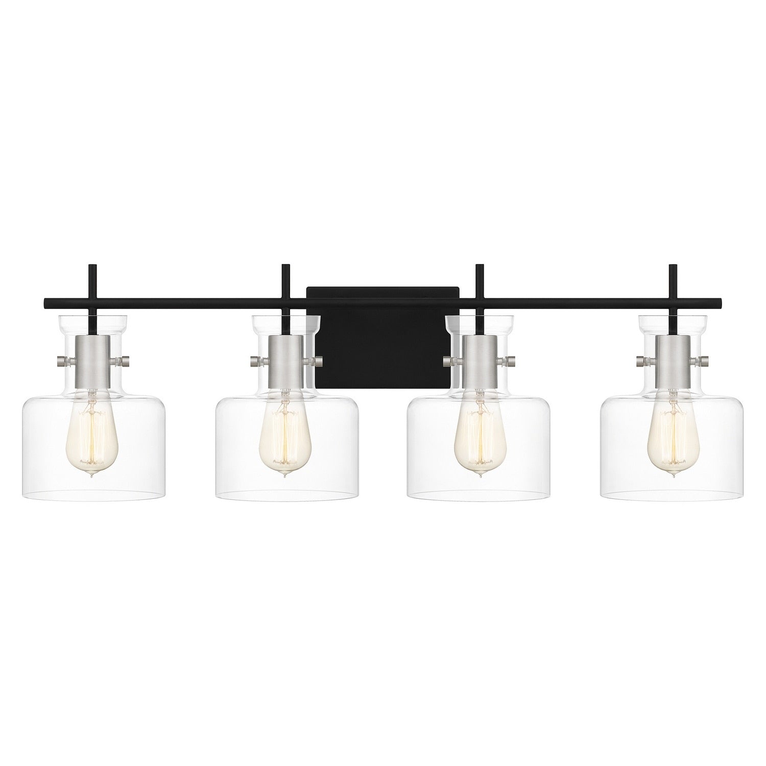 Matte Black Four Light Bath From The Pensbury Collection
