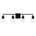 Matte Black Four Light Bath From The Thoresby Collection