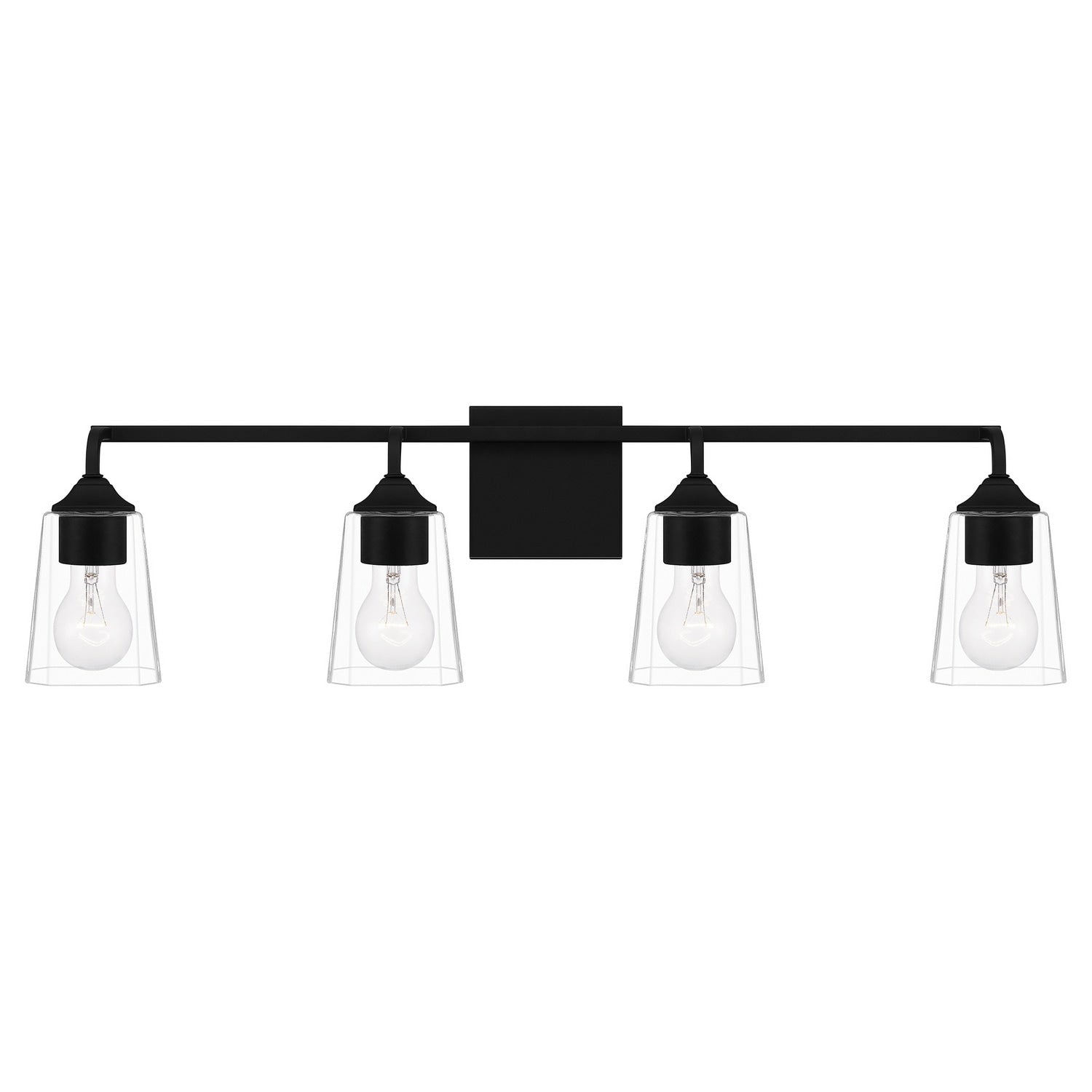 Matte Black Four Light Bath From The Thoresby Collection