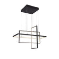 Matte Black Led Iron Chandelier