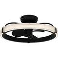 Matte Black Led Fan Light From The Elrod Collection