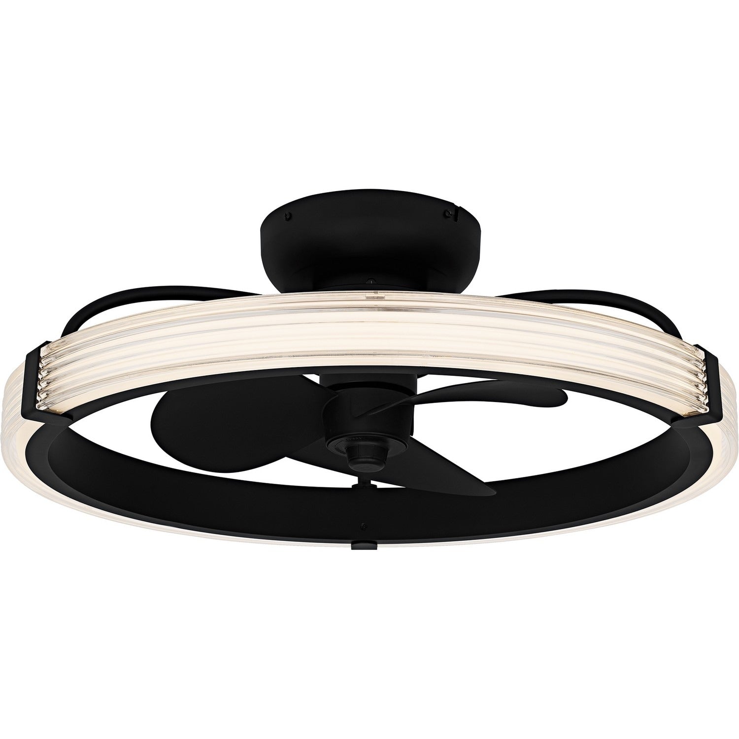 Matte Black Led Fan Light From The Elrod Collection