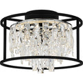 Matte Black Led Flush Mount From The Brillance Collection