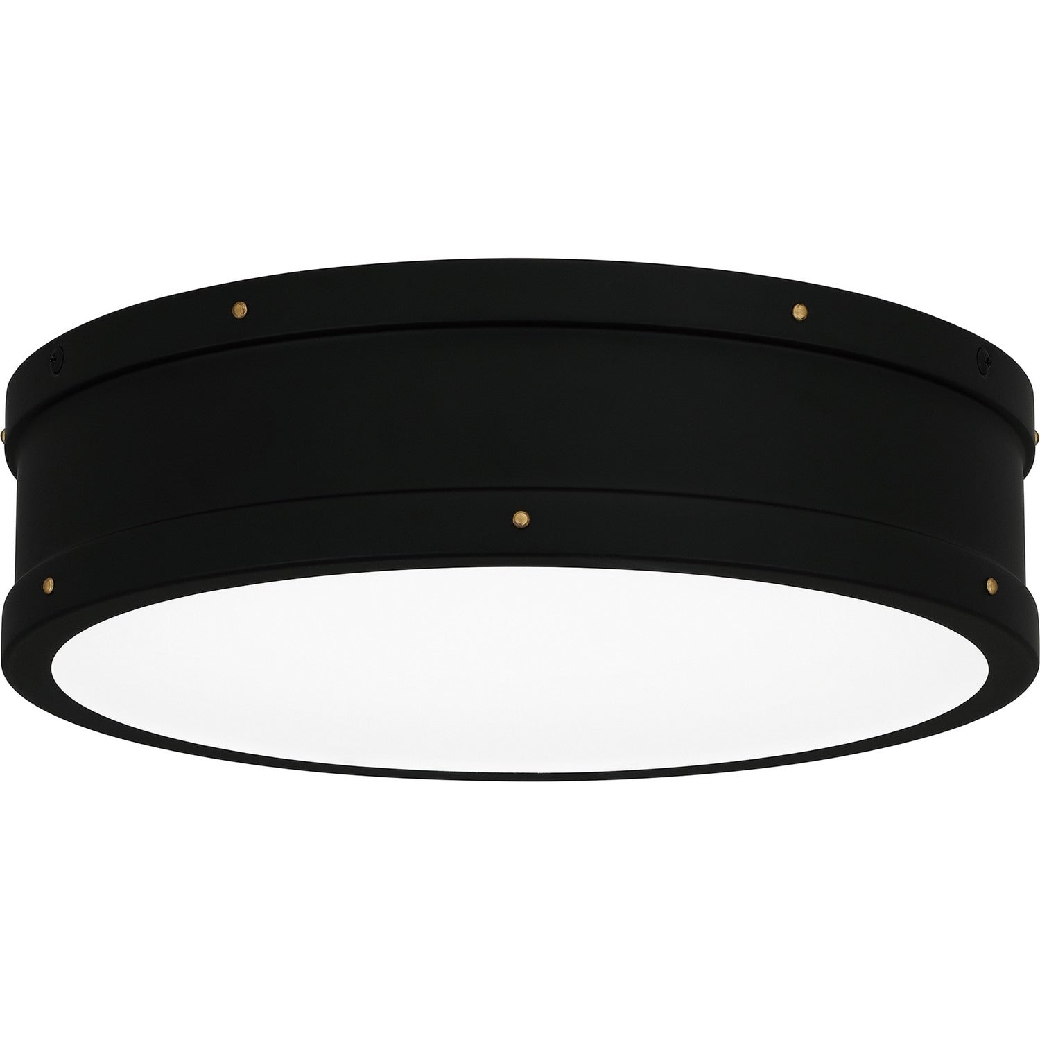 Matte Black Led Flush Mount From The Quoizel Fixture Collection