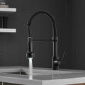 Matte Black Led Light Kitchen Faucet
