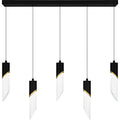 Matte Black Led Linear Chandelier From The Alys Collection