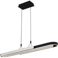 Matte Black Led Linear Chandelier From The Mira Collection