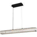 Matte Black Led Linear Chandelier From The Reese Collection