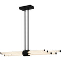 Matte Black Led Linear Chandelier From The Talbott Collection