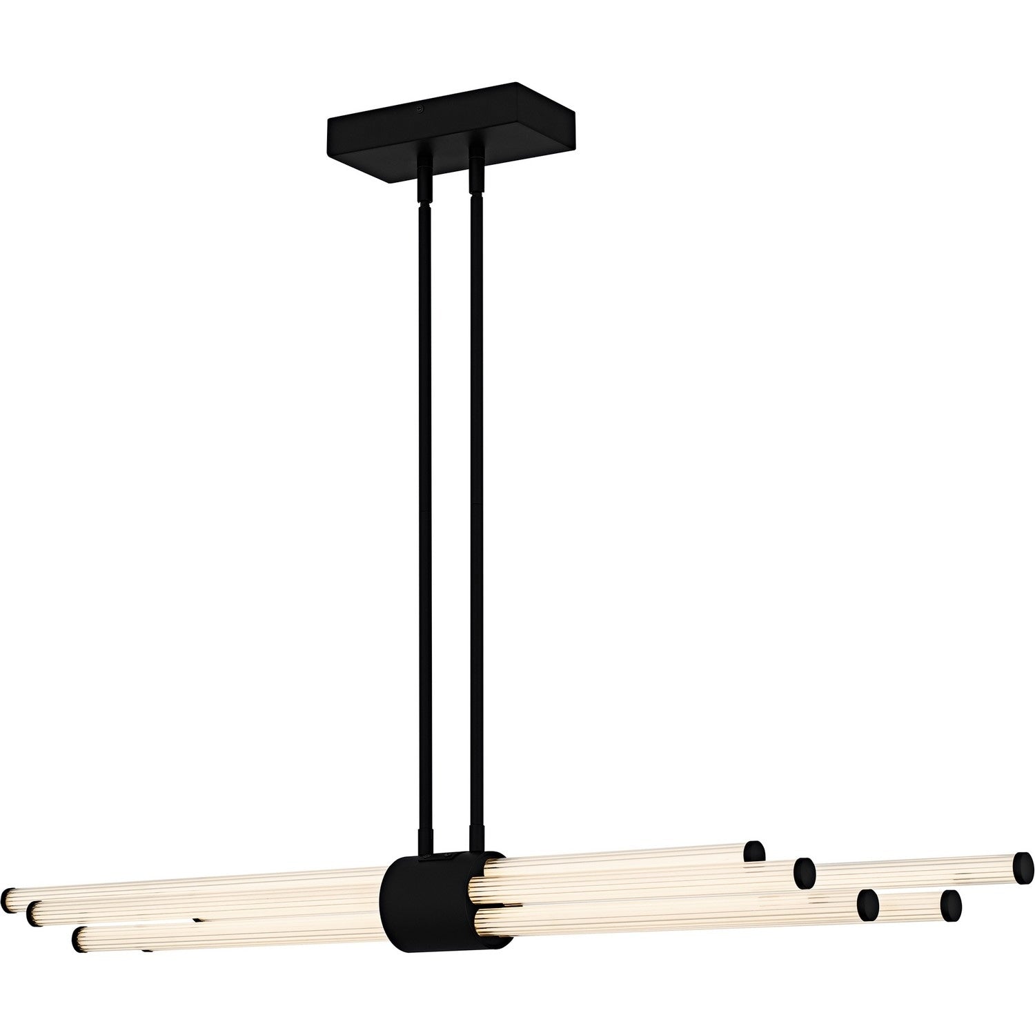 Matte Black Led Linear Chandelier From The Talbott Collection