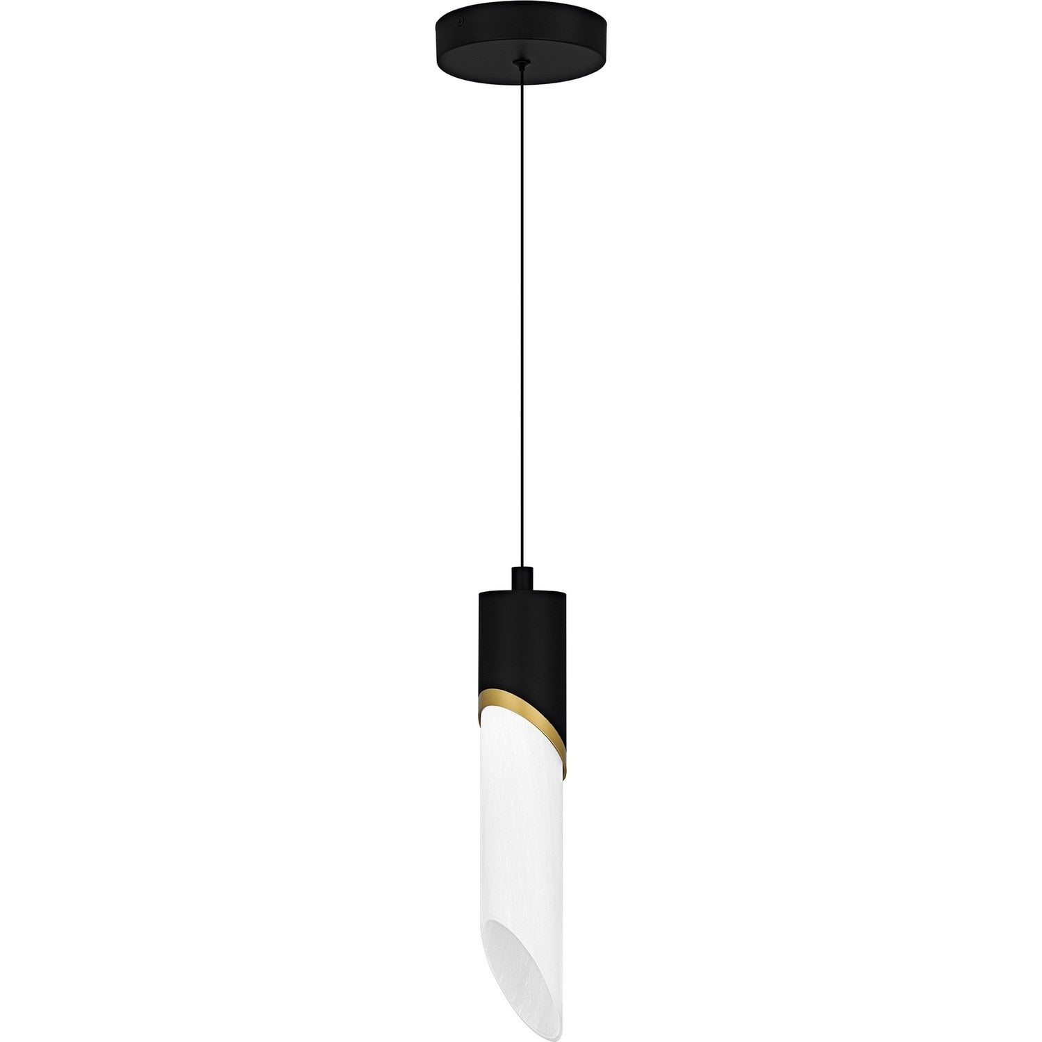 Matte Black Led Mini Pendant From The Alys Collection