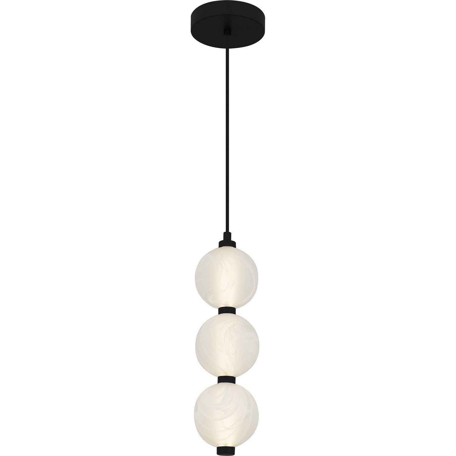 Matte Black Led Mini Pendant From The Clarendon Collection