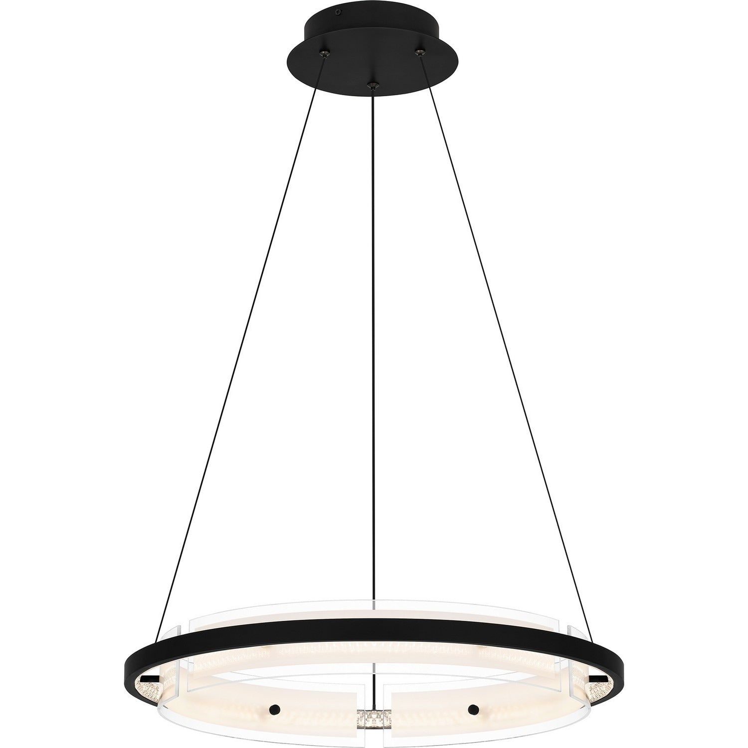 Matte Black Led Pendant From The Malik Collection