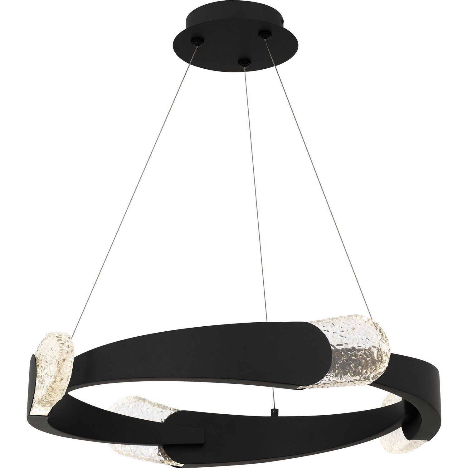 Matte Black Led Pendant From The Saffron Collection