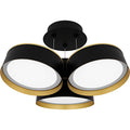 Matte Black Led Semi Flush Mount From The Byrnes Collection