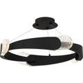 Matte Black Led Semi Flush Mount From The Saffron Collection