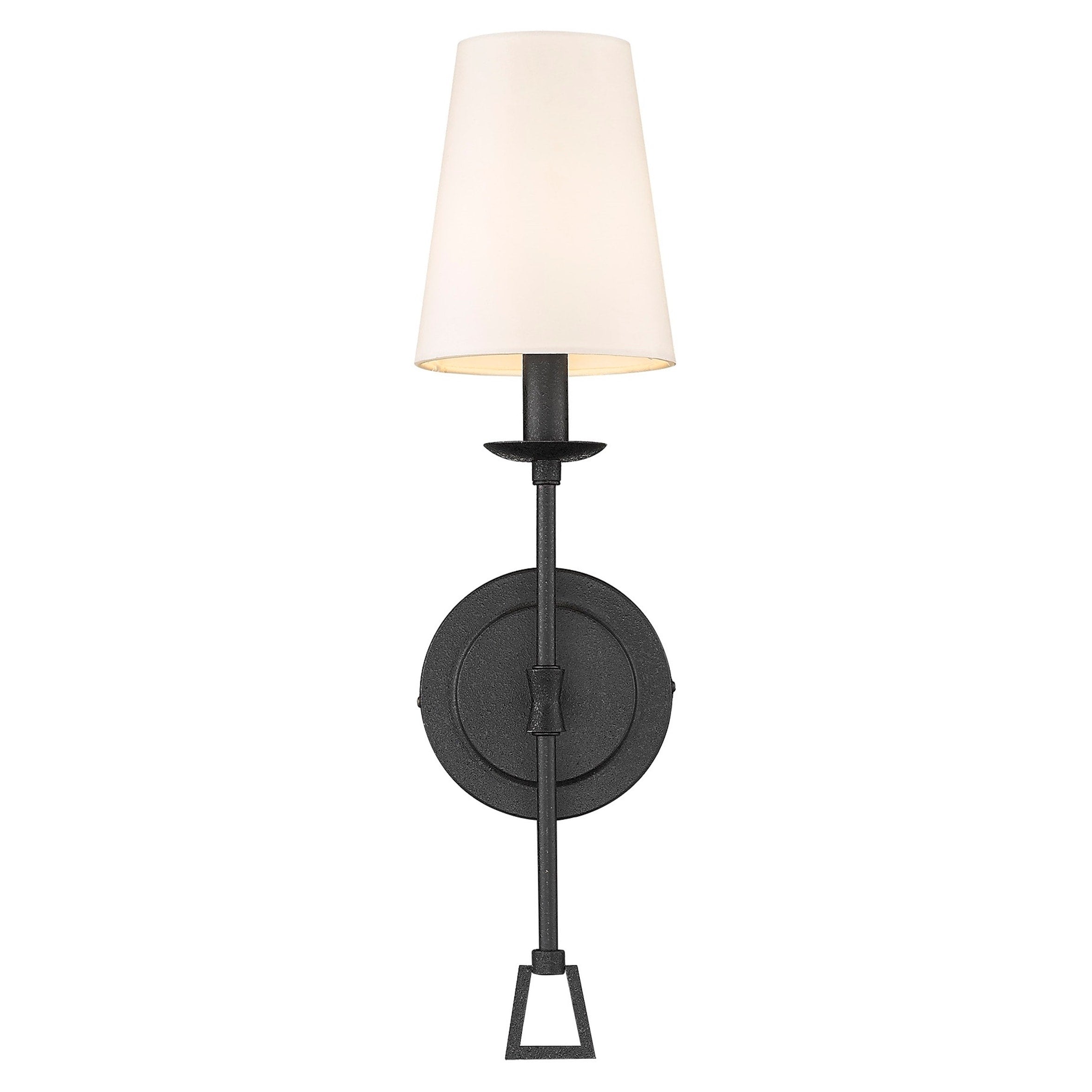 Matte Black Modern Traditional 1 Light Wall Sconce